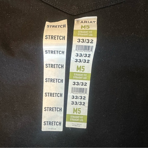 Ariat® Men's Legacy M5 Stackable Black Straight Leg Jeans 10033516 Sz 33x32 - Picture 2 of 4